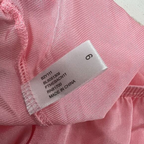 Shimmering Shiny 100% Nylon Panty Panties Briefs Granny Style Pink Women Size 6 - Picture 4 of 7